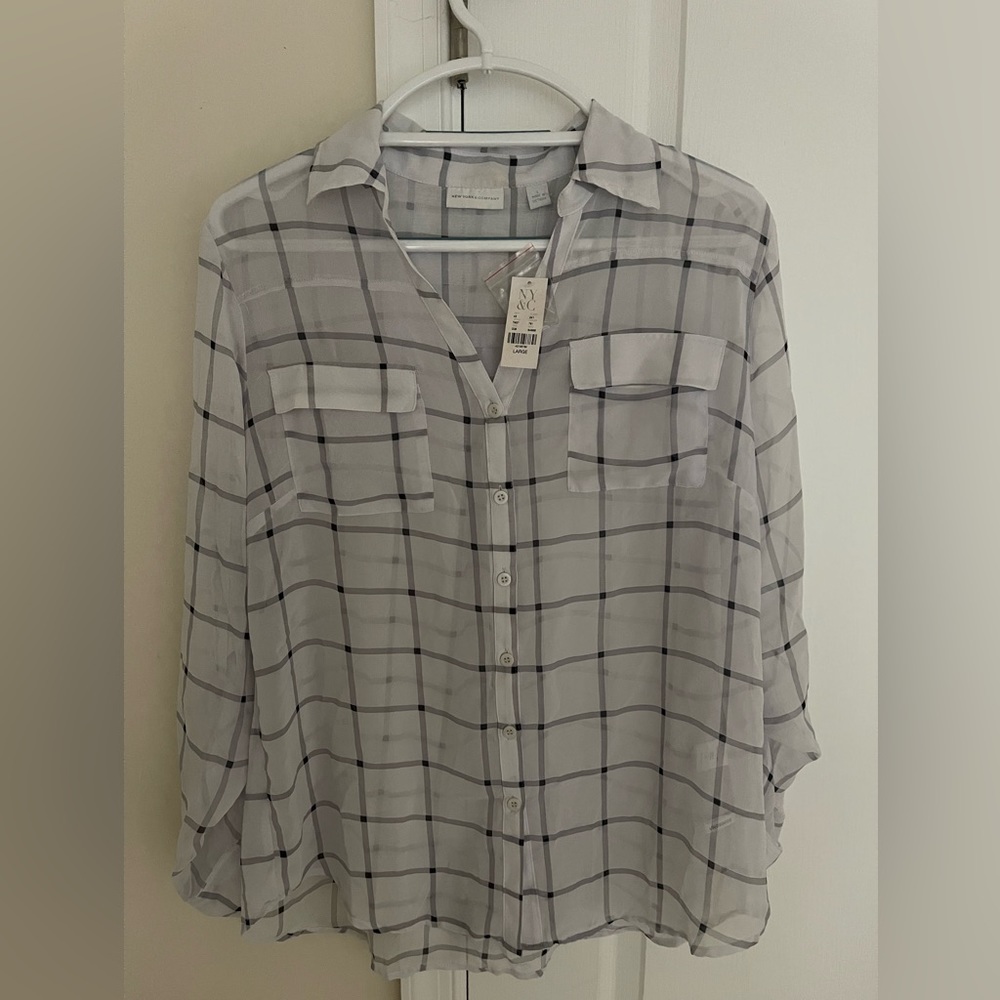 NWT NY&C Sheer Top